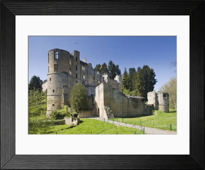 Framed Print : Luxembourg, Petite-Suisse, Beaufort, Chateau de Beaufort, castle ruins