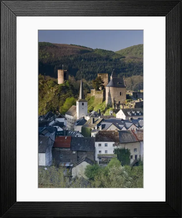 Framed Print : Luxembourg, Sure River Valley, Esch-sur-Sure Framed Print : Luxembourg, Sure River Valley, Esch-sur-Sure