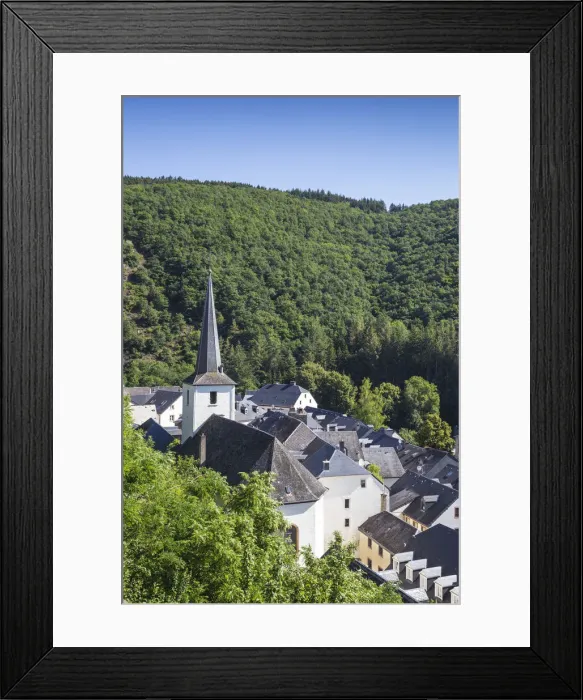 Framed Print : Luxembourg, Esch-sur-Sure, View of Esch-sur-Sure Framed Print : Luxembourg, Esch-sur-Sure, View of Esch-sur-Sure