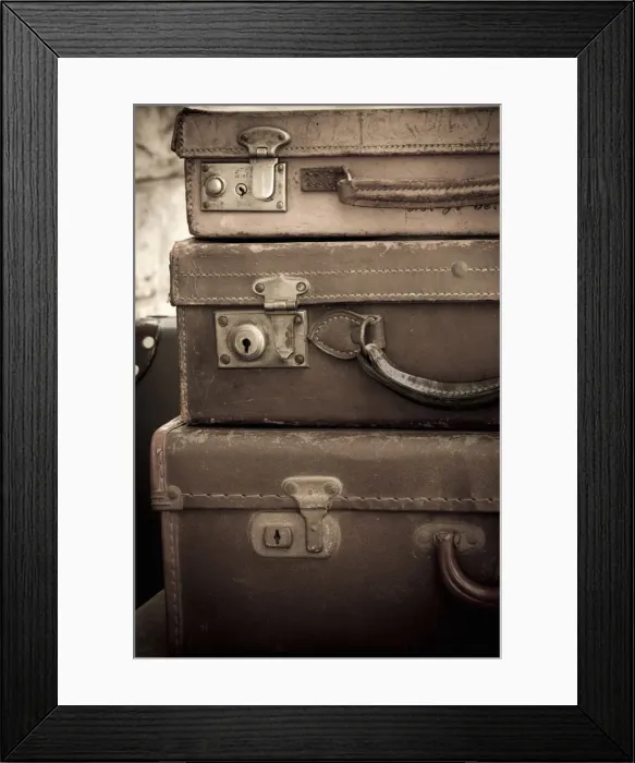 Framed Print : UK, England, Dorset, Swanage Railway Station, Vintage Luggage Framed Print : UK, England, Dorset, Swanage Railway Station, Vintage Luggage