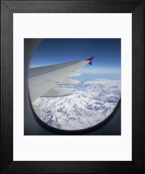 Framed Print : View out of window of an A380 over Eastern Tureky Framed Print : View out of window of an A380 over Eastern Tureky