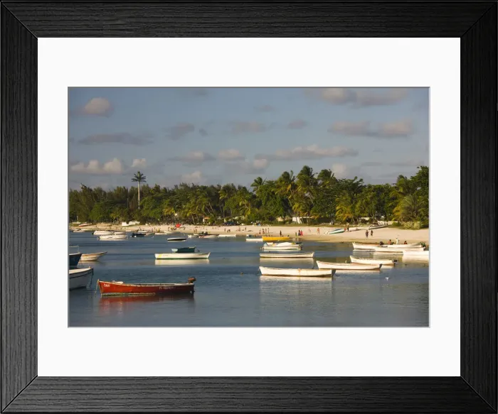 Framed Print : Mauritius, North Mauritius, Trou aux Biches beachfront and boats Framed Print : Mauritius, North Mauritius, Trou aux Biches beachfront and boats