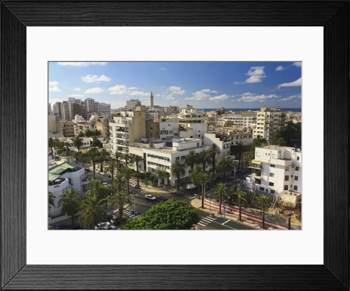Framed Print : Morocco, Casablanca skyline Framed Print : Morocco, Casablanca skyline