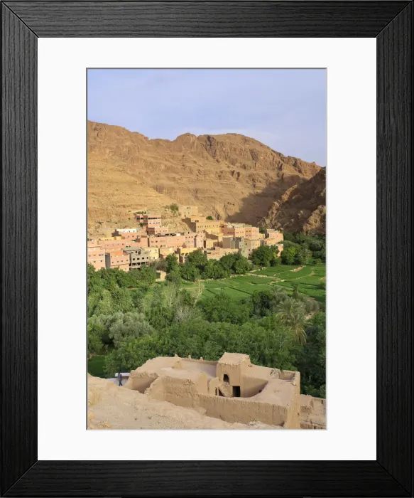 Framed Print : Morocco, High Atlas Mountains, Todra Gorge, Village Framed Print : Morocco, High Atlas Mountains, Todra Gorge, Village