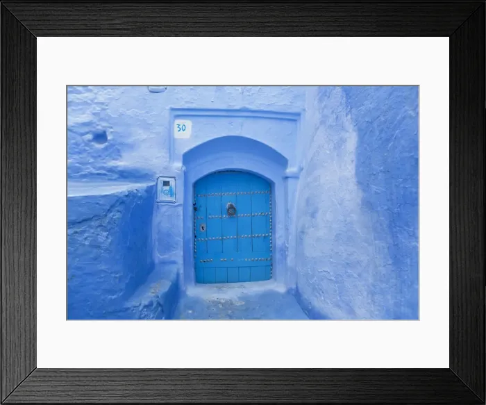 Framed Print : Narrow lane, Chefchaouen, Morocco Framed Print : Narrow lane, Chefchaouen, Morocco