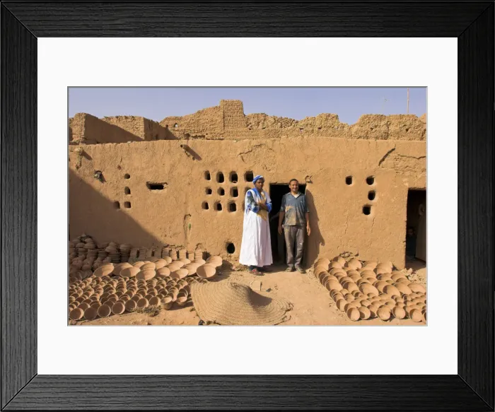 Framed Print : Morocco, Draa Valley, Tamegroute, Pottery workshops Framed Print : Morocco, Draa Valley, Tamegroute, Pottery workshops