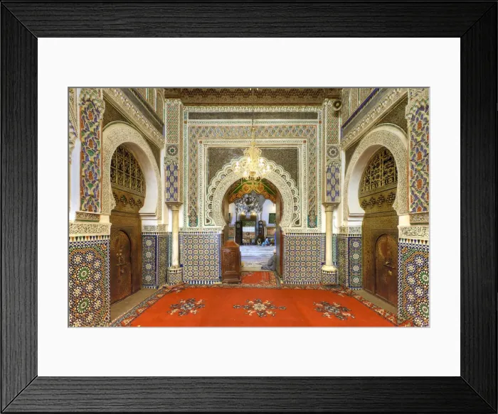 Framed Print : Morocco, Fes, Medina (Old Town), Zaouia Moulay Idriss II Mausoleum Framed Print : Morocco, Fes, Medina (Old Town), Zaouia Moulay Idriss II Mausoleum
