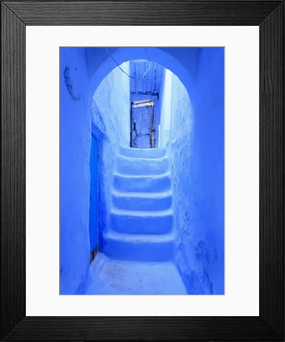 Framed Print : Morocco, Rif Mountains, Chefchaouen, Medina Framed Print : Morocco, Rif Mountains, Chefchaouen, Medina
