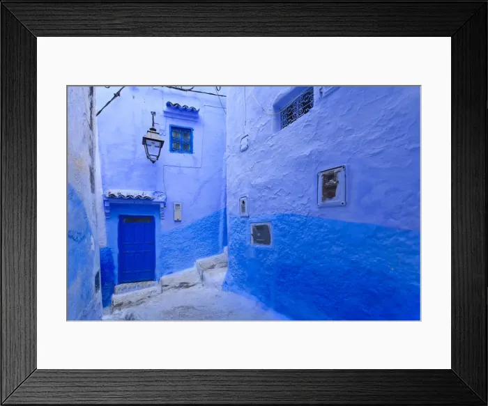 Framed Print : Morocco, Rif Mountains, Chefchaouen, Medina Framed Print : Morocco, Rif Mountains, Chefchaouen, Medina