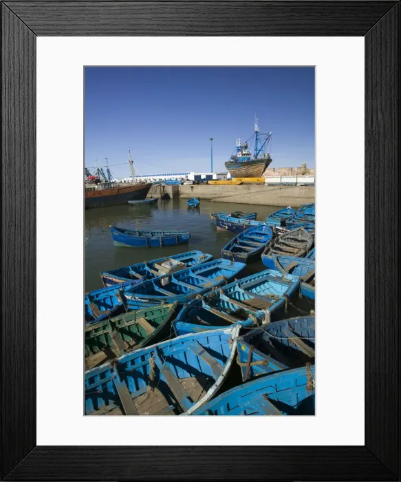 Framed Print : Morocco, Atlantic Coast, Essaouira, Fishing Port