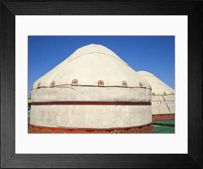 Framed Print : Kazakhstan, Astana, Yurts at Country fair