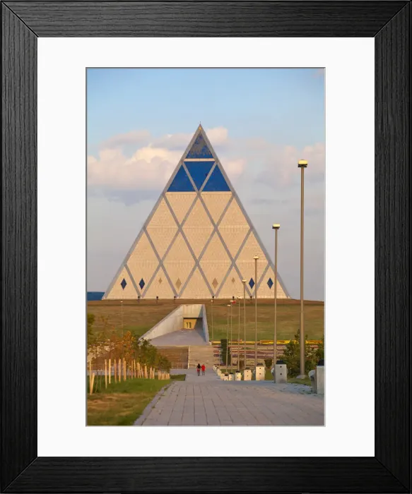 Framed Print : Kazakhstan, Astana, Palace of Peace and Reconciliation pyramid designed by Sir Norman Framed Print : Kazakhstan, Astana, Palace of Peace and Reconciliation pyramid designed by Sir Norman