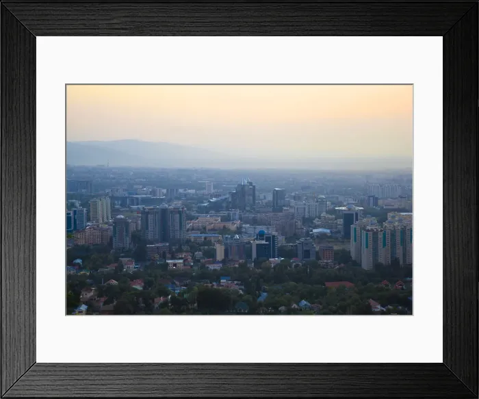 Framed Print : Kazakhstan, Almaty, View of Almaty city from Kok-Tobe Framed Print : Kazakhstan, Almaty, View of Almaty city from Kok-Tobe