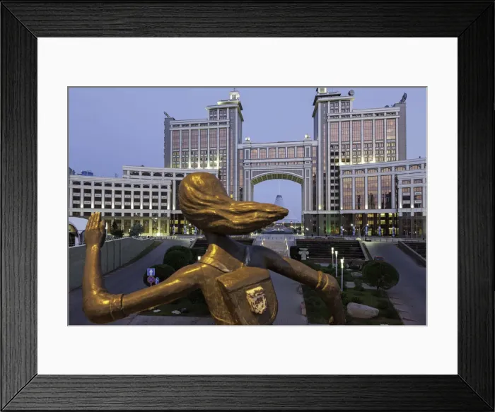 Framed Print : Central Asia, Kazakhstan, Astana, Nurzhol Bulvar, KazMunaiGas building and Khan Shatyr Framed Print : Central Asia, Kazakhstan, Astana, Nurzhol Bulvar, KazMunaiGas building and Khan Shatyr