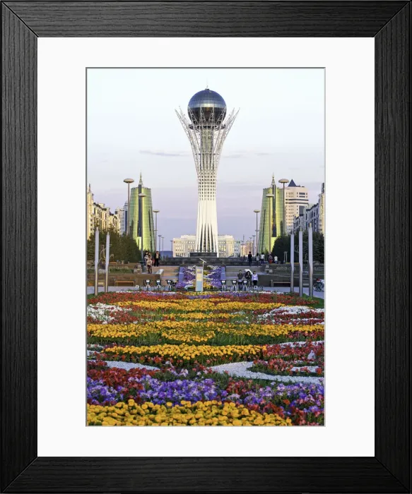 Framed Print : Central Asia, Kazakhstan, Astana, Nurzhol Bulvar - Bayterek Tower Framed Print : Central Asia, Kazakhstan, Astana, Nurzhol Bulvar - Bayterek Tower