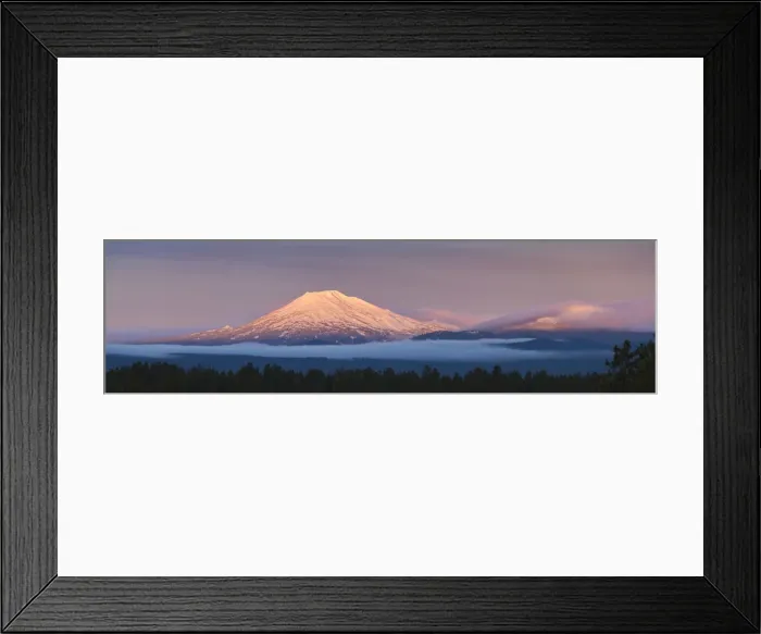 Framed Print : USA Oregon, Bend, panorama of Mount Bachelor at sunset Framed Print : USA Oregon, Bend, panorama of Mount Bachelor at sunset