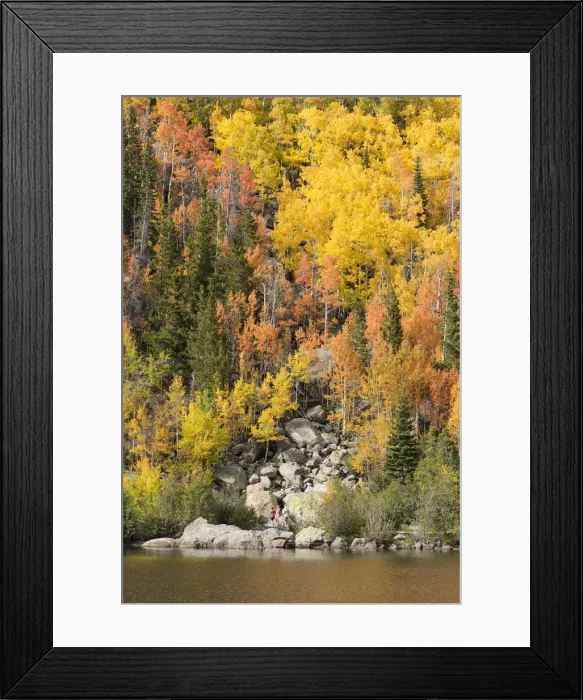 Framed Print : USA, Colorado, Grand County, Rocky Mountain National Park, Bear Lake in autumn