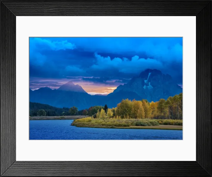 Framed Print : USA, Wyoming, Rockie Mountains, Teton County, Grand Teton National Park, sunset over Framed Print : USA, Wyoming, Rockie Mountains, Teton County, Grand Teton National Park, sunset over