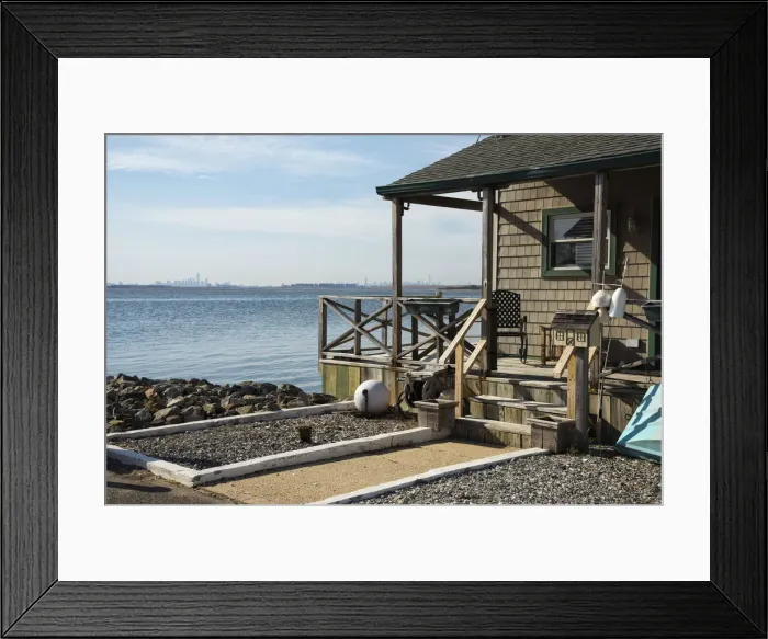 Framed Print : USA, New York, Queens, Jamaica Bay, view to New York from rockaway Beach Framed Print : USA, New York, Queens, Jamaica Bay, view to New York from rockaway Beach