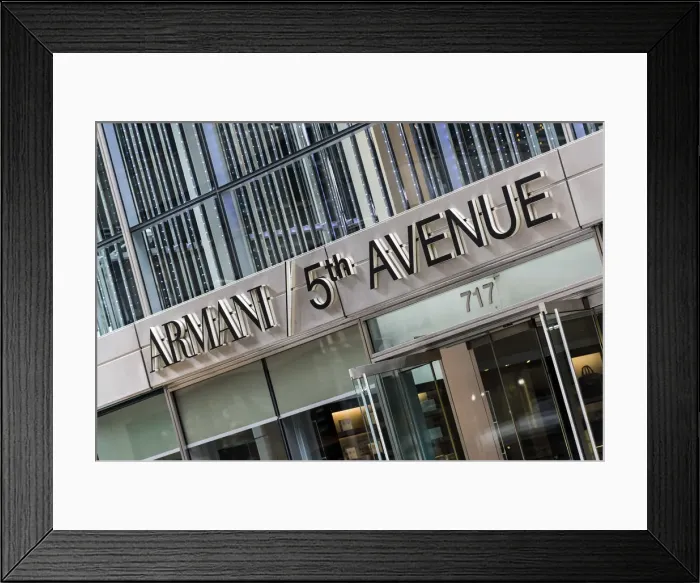 Framed Print : Armani store on 5th Avenue, Manhattan, New York, USA