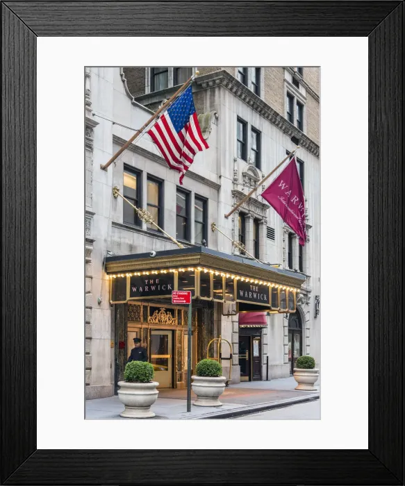 Framed Print : Warwick New York Hotel, Manhattan, New York, USA Framed Print : Warwick New York Hotel, Manhattan, New York, USA