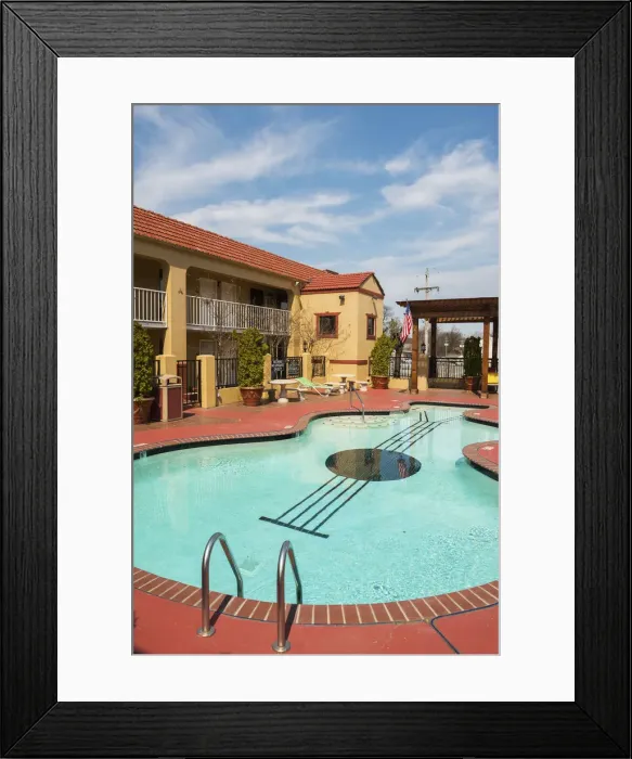 Framed Print : USA, Tennessee, Memphis, Guitar shaped pool
