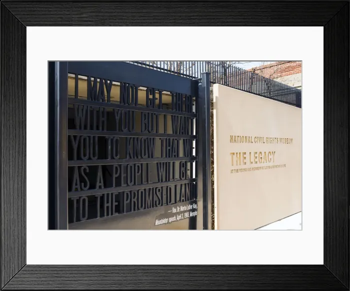 Framed Print : USA, Tennessee, Memphis, Lorraine motel, Martin Luther King quote Framed Print : USA, Tennessee, Memphis, Lorraine motel, Martin Luther King quote