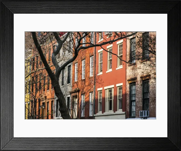 Framed Print : Residential area at Greenwich Village, Manhattan, New York, USA Framed Print : Residential area at Greenwich Village, Manhattan, New York, USA