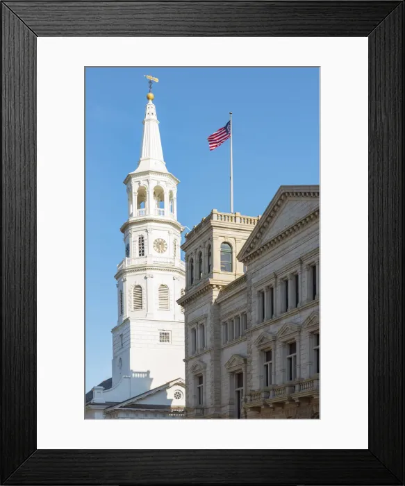 Framed Print : USA, South Carolina, Charleston, St. Michaels Episcopal Church