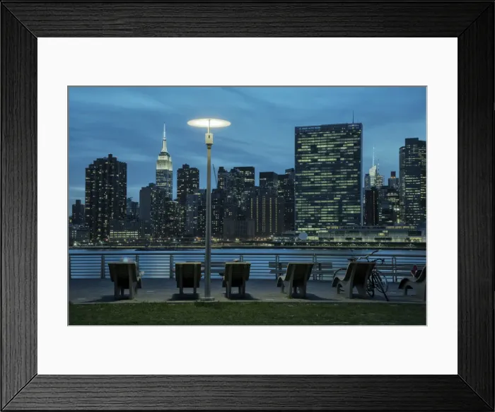 Framed Print : USA, New York, Long Island City, Queens, Gantry Plaza State Park