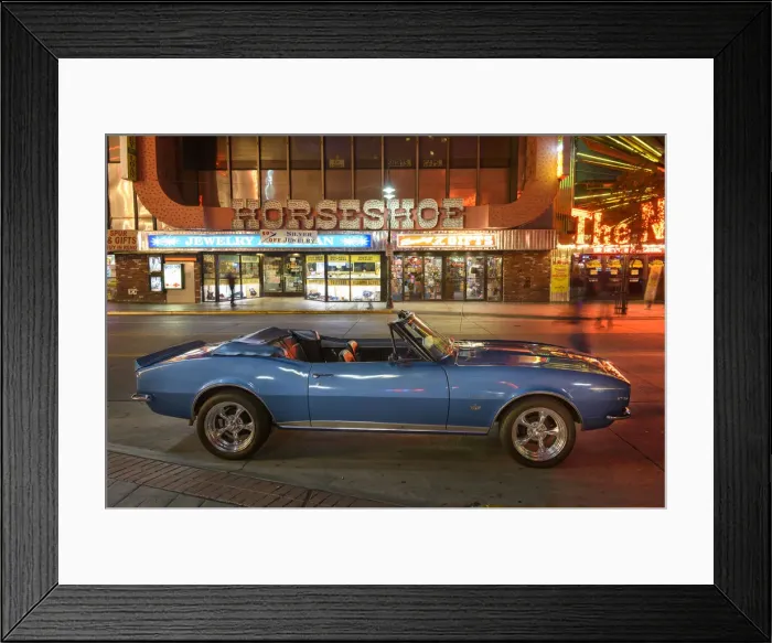 Framed Print : USA, Nevada, Reno, camaro on main street Framed Print : USA, Nevada, Reno, camaro on main street
