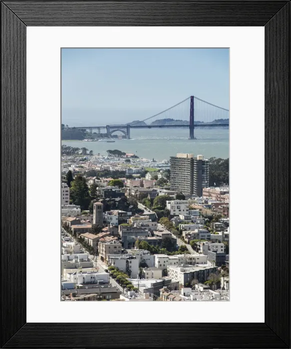 Framed Print : San Francisco, California. USA. A view of the Golden Gate Bridge in the San Francisco Framed Print : San Francisco, California. USA. A view of the Golden Gate Bridge in the San Francisco