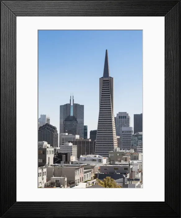 Framed Print : San Francisco, California. USA. A view of the Transamerica Tower in downtown San Framed Print : San Francisco, California. USA. A view of the Transamerica Tower in downtown San