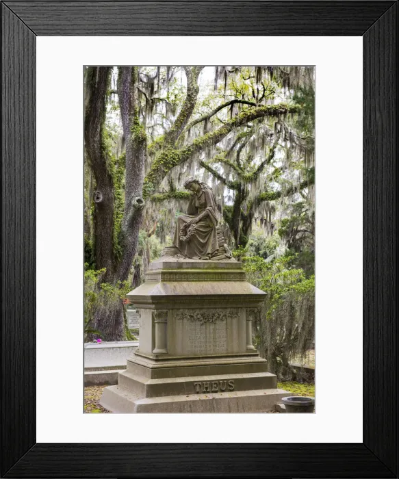 Framed Print : USA, Georgia, Savannah, Grave in Bonaventure cemetery