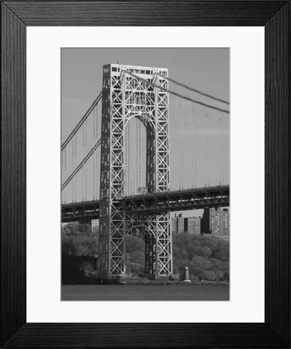 Framed Print : USA, New York, Manhattan, George Washington Bridge & the Hudson river Framed Print : USA, New York, Manhattan, George Washington Bridge & the Hudson river