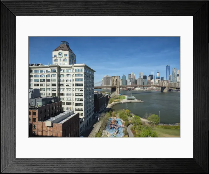 Framed Print : USA, New York, Brooklyn, DUMBO, Clock Tower Condominium, Brooklyn Bridge Framed Print : USA, New York, Brooklyn, DUMBO, Clock Tower Condominium, Brooklyn Bridge