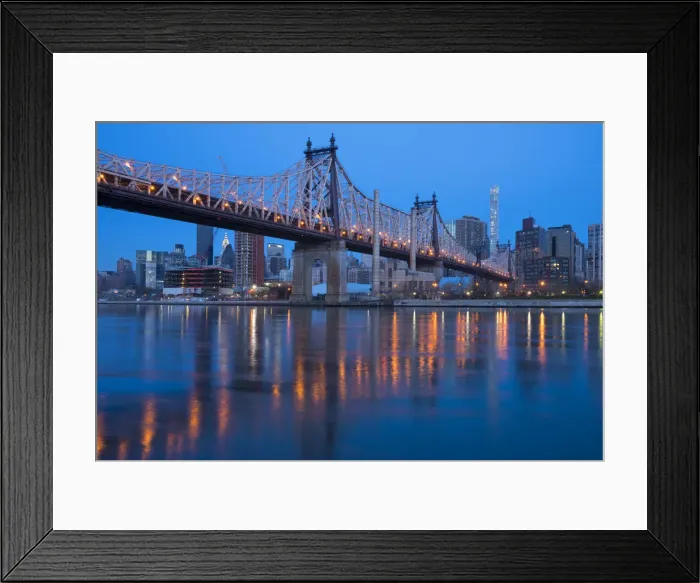 Framed Print : USA, New York, Long Island City, Queens, Queensboro Bridge