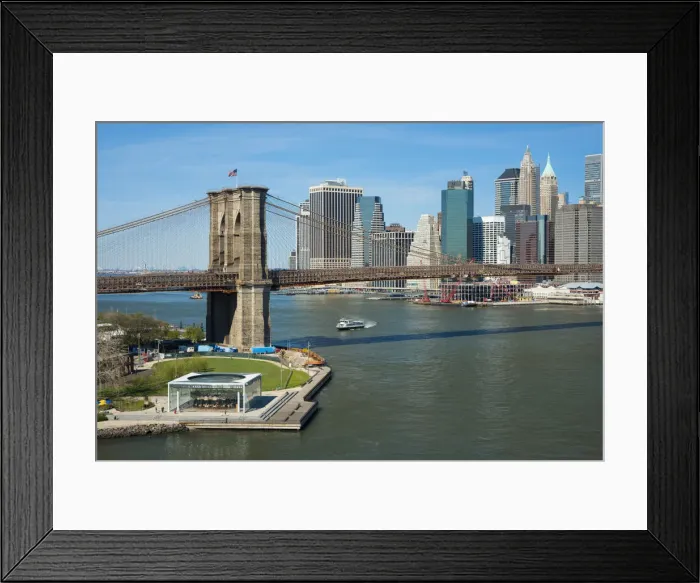 Framed Print : USA, New York, Brooklyn, Brooklyn Bridge and lower Manhattan Framed Print : USA, New York, Brooklyn, Brooklyn Bridge and lower Manhattan