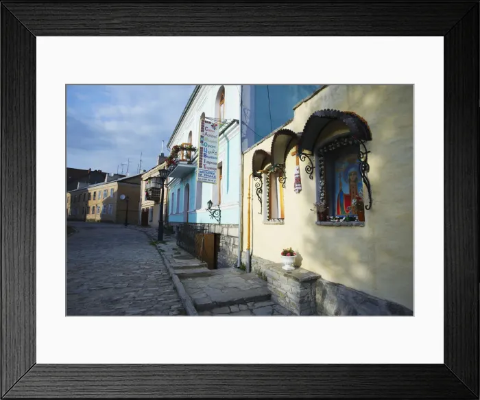 Framed Print : Religious shrine in street, Kamyanets-Podilsky, Podillya, Ukraine Framed Print : Religious shrine in street, Kamyanets-Podilsky, Podillya, Ukraine