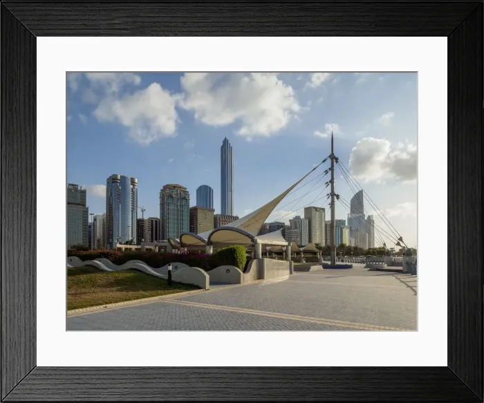 Framed Print : Walkway by Corniche Road, Abu Dhabi, United Arab Emirates Framed Print : Walkway by Corniche Road, Abu Dhabi, United Arab Emirates