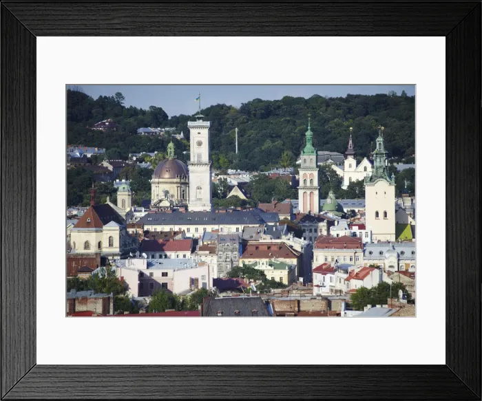 Framed Print : View of Old Town, Lviv, Ukraine Framed Print : View of Old Town, Lviv, Ukraine