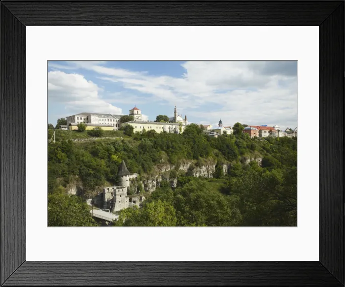 Framed Print : View of Old Town overlooking canyon, Kamyanets-Podilsky, Podillya, Ukraine Framed Print : View of Old Town overlooking canyon, Kamyanets-Podilsky, Podillya, Ukraine