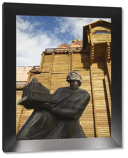 Statue outside Golden Gate (Zoloti Vorota), Kiev, Ukraine