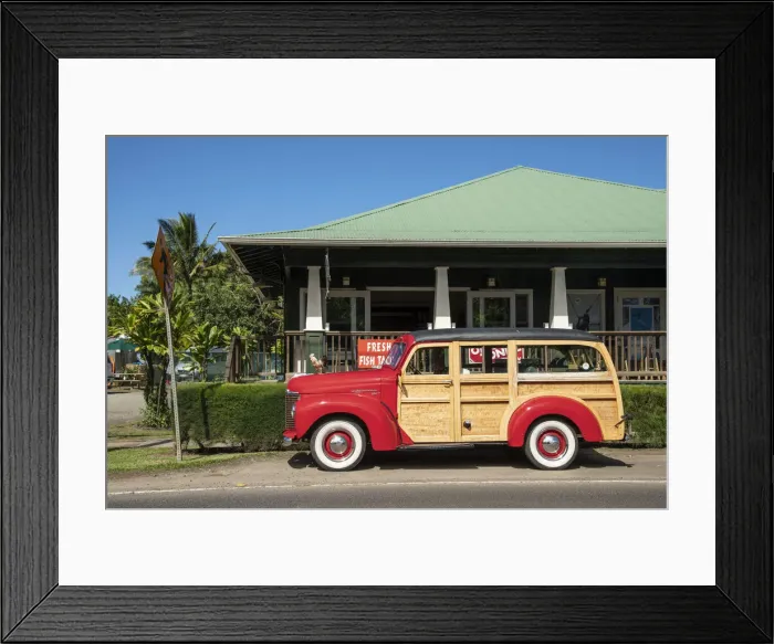 Framed Print : USA, Hawaii, Kauai, North Shore, Hanalei, classic car Framed Print : USA, Hawaii, Kauai, North Shore, Hanalei, classic car