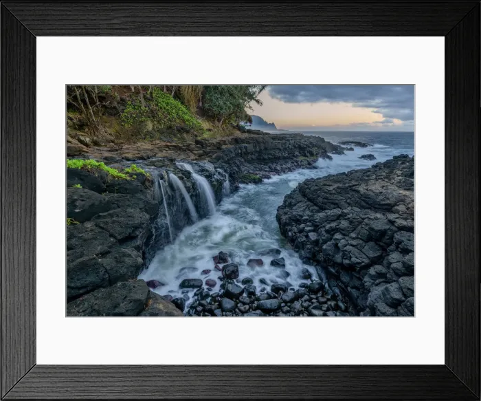 Framed Print : USA, Hawaii, Kauai, North Shore, Queens Bath Framed Print : USA, Hawaii, Kauai, North Shore, Queens Bath