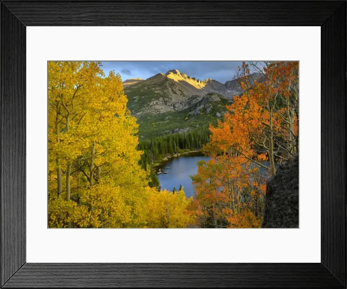 Framed Print : North America, USA, Rocky Mountains, Colorado, Rocky Mountain National Park, Bear Lake