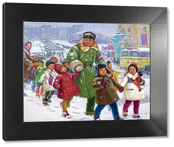 Democratic Peopless Republic of Korea (DPRK), North Korea, Pyongyang, Painting