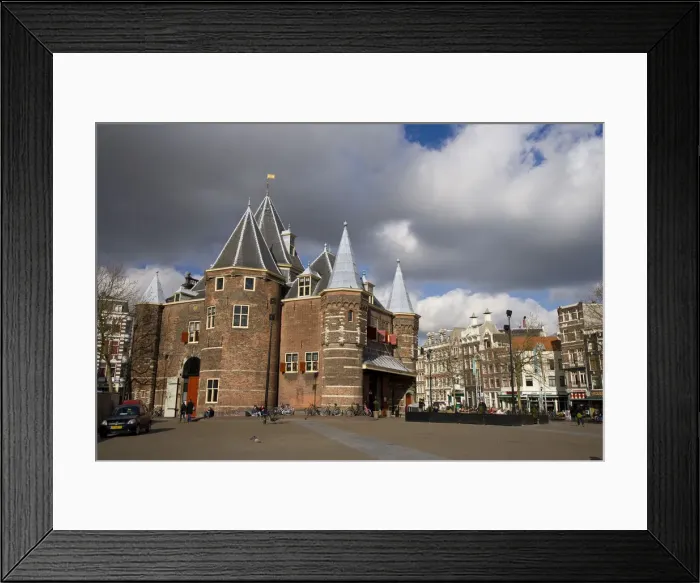 Framed Print : Niewmarkt Square and the Waag historic building, Holland