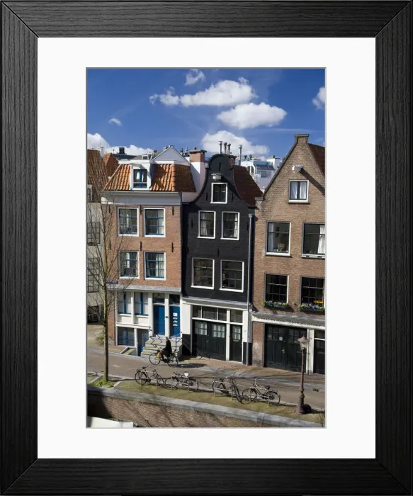 Framed Print : Kromboomsloot street and canal, Amsterdam, Holland Framed Print : Kromboomsloot street and canal, Amsterdam, Holland