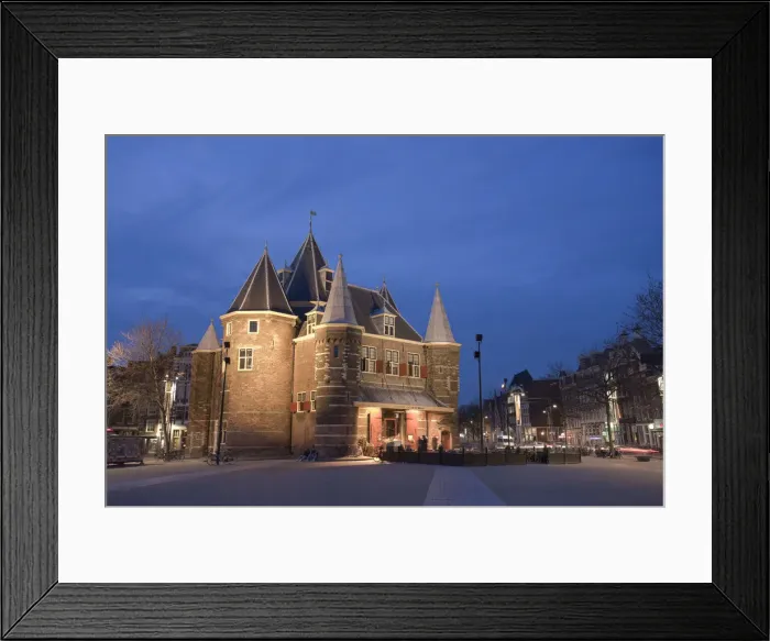 Framed Print : Nieuwmarkt Square and Waag Historic building, dusk, Amsterdam, Holland Framed Print : Nieuwmarkt Square and Waag Historic building, dusk, Amsterdam, Holland